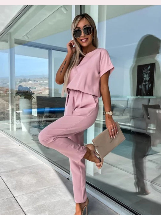 Isolde - Zomerse Sandy Jumpsuit Met Luchtige Pasvorm