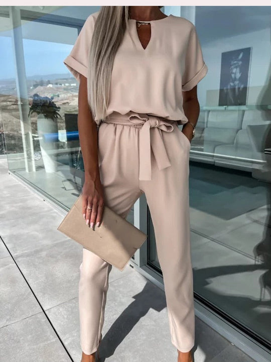 Isolde - Zomerse Sandy Jumpsuit Met Luchtige Pasvorm