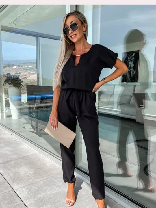 Isolde - Zomerse Sandy Jumpsuit Met Luchtige Pasvorm