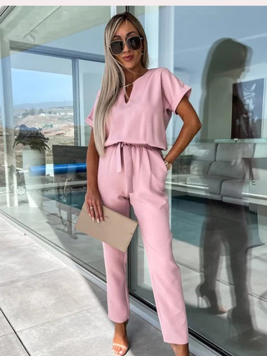 Isolde - Zomerse Sandy Jumpsuit Met Luchtige Pasvorm