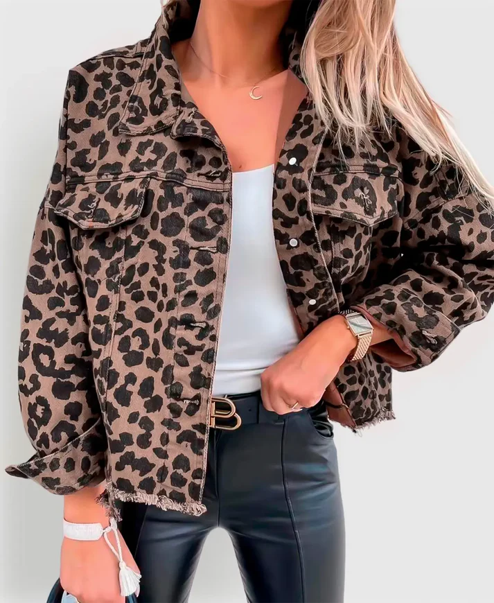 Lisa - Blazer dames luipaard