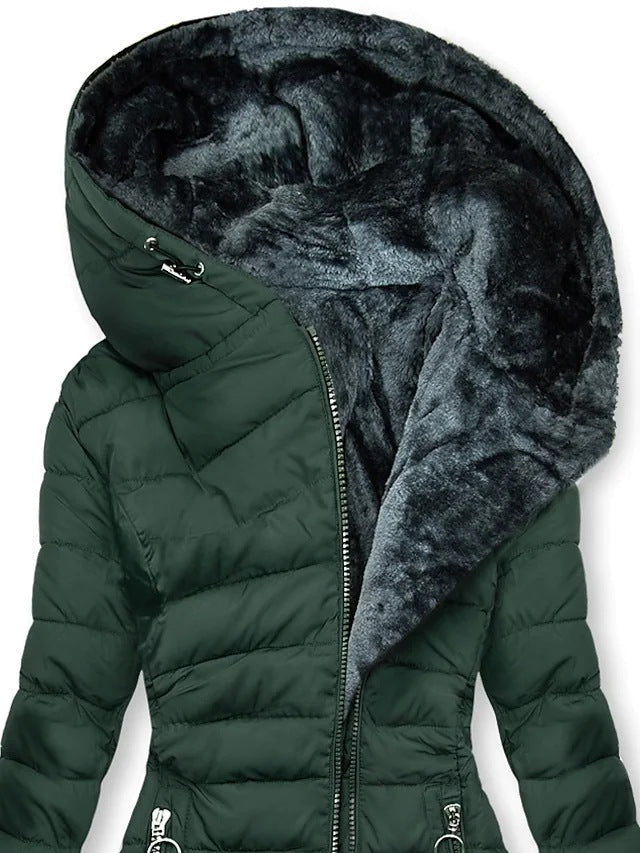 Jolanda - Elegante Gewatteerde Winterjas