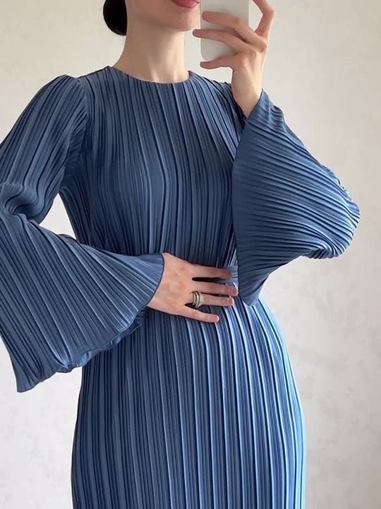Lotte - Geplooide Lange Jurk - Elegant en Comfortabel - Dames-3