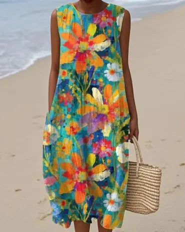 Petra - Zomerjurk met Bloemenprint