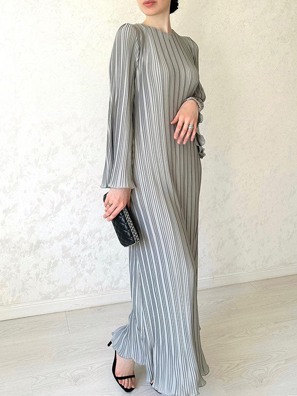 Lotte - Geplooide Lange Jurk - Elegant en Comfortabel - Dames-6