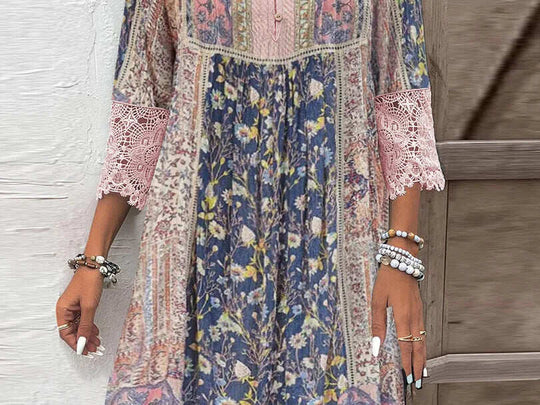Tuniek Jurk Dames Boho Met Kant - Iris