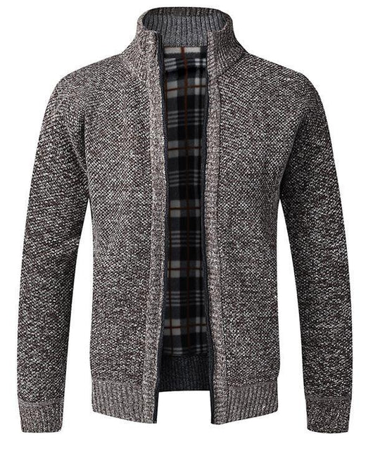 Sebas – Wollen cardigan met kraag en klassieke look