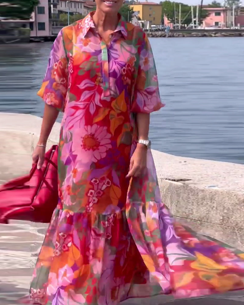 Maxi Tuniek Jurk Dames Met Bloemenprint - Eva