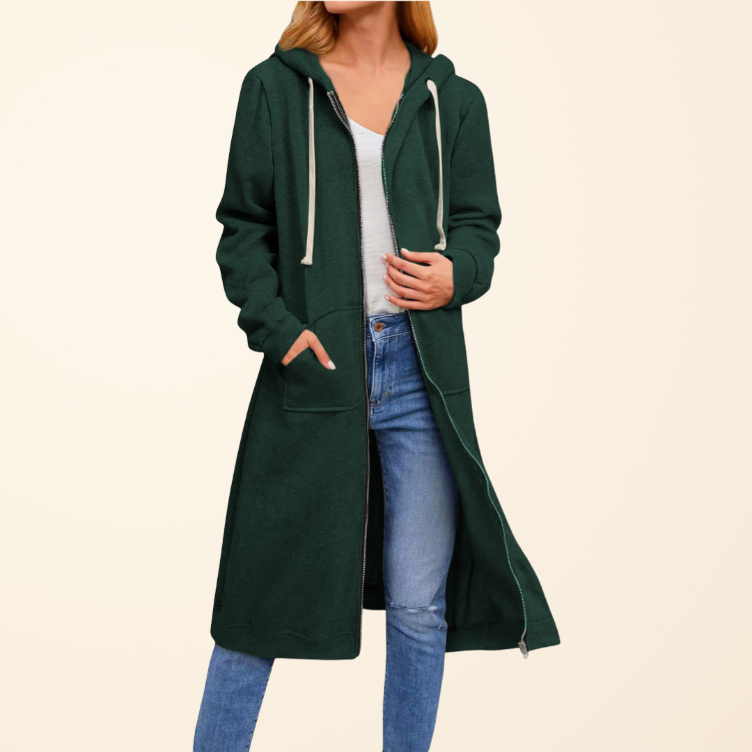 Rebecca - Stijlvol Lang Rits Vest