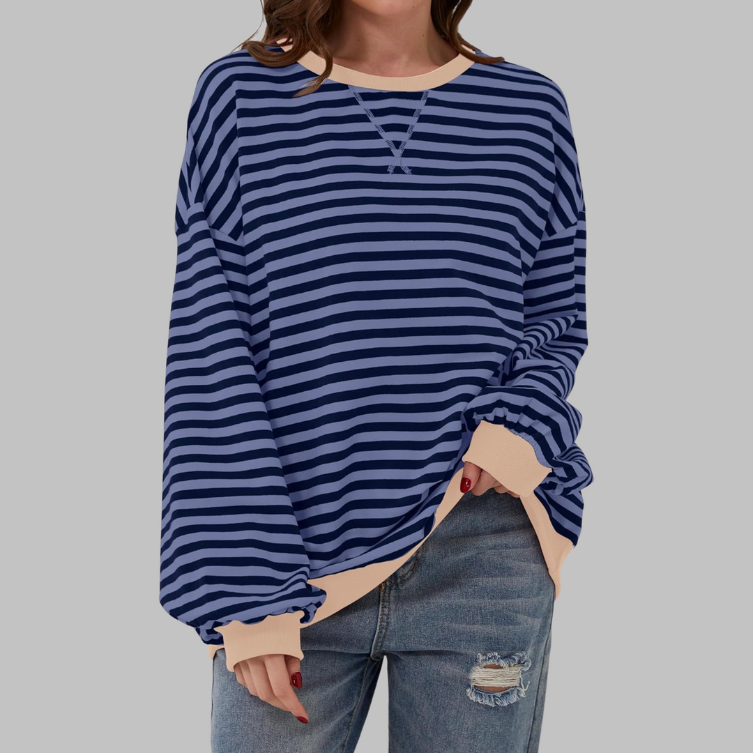 Michelle | Stijlvolle Gestreepte Oversized Trui