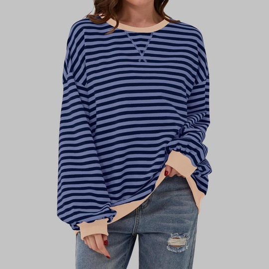 Michelle | Stijlvolle Gestreepte Oversized Trui
