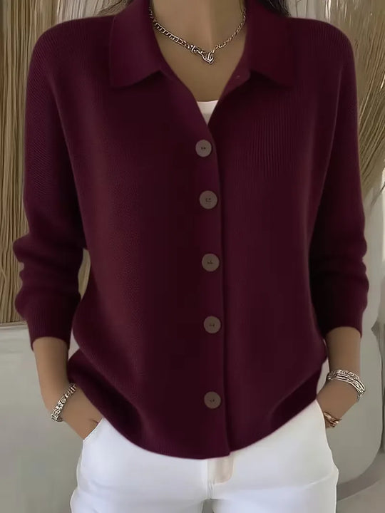 Nicole - Elegant Gebreid Knopen Vest