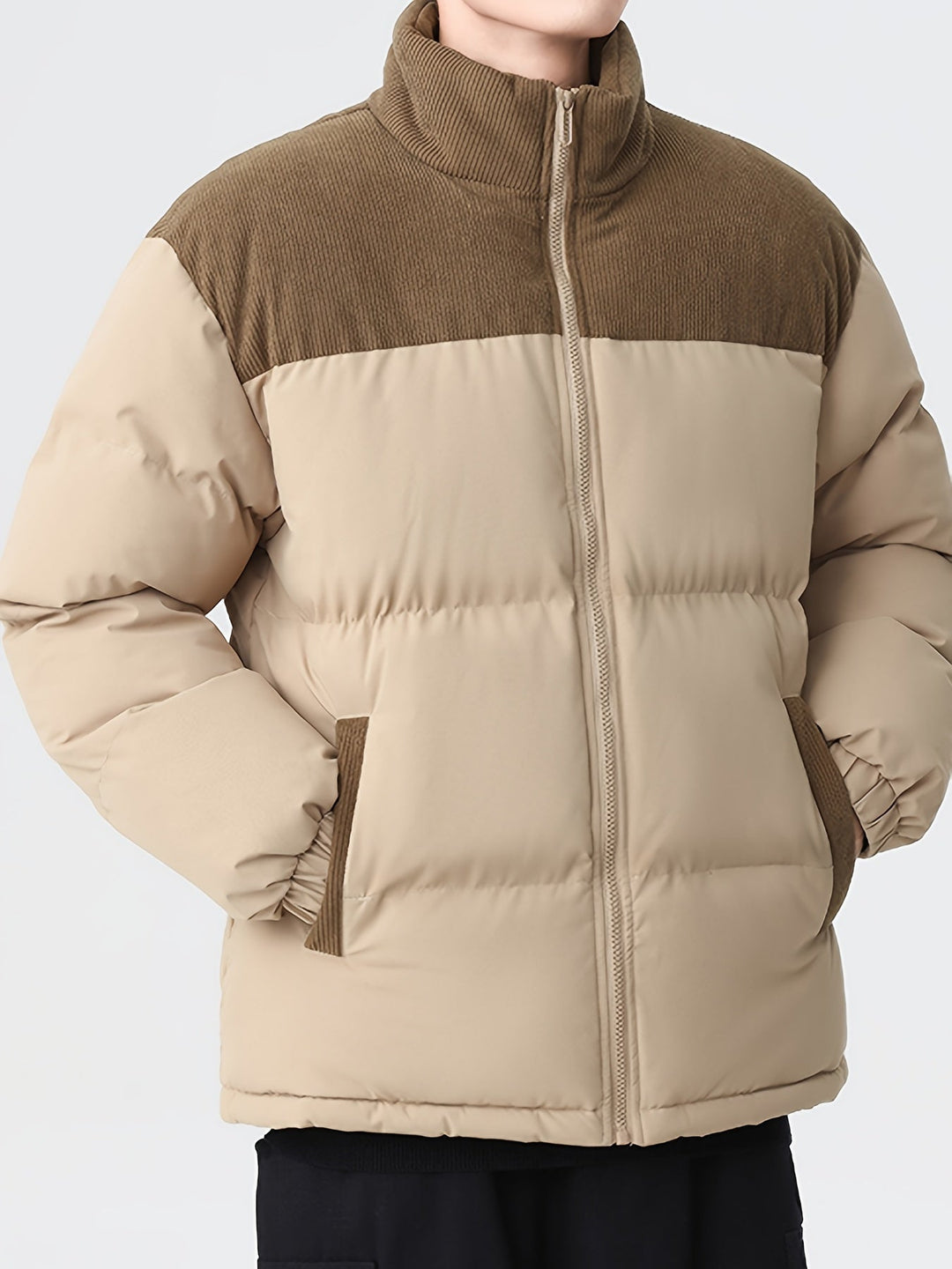 Matteo | Stijlvolle Warme Gewatteerde Corduroy Winterjas