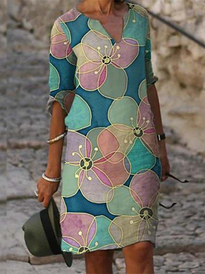 Zara - Stijlvolle Tuniek Jurk met Bloemenprint Dames