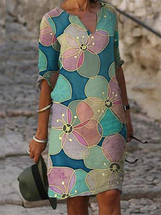 Zara - Stijlvolle Tuniek Jurk met Bloemenprint Dames