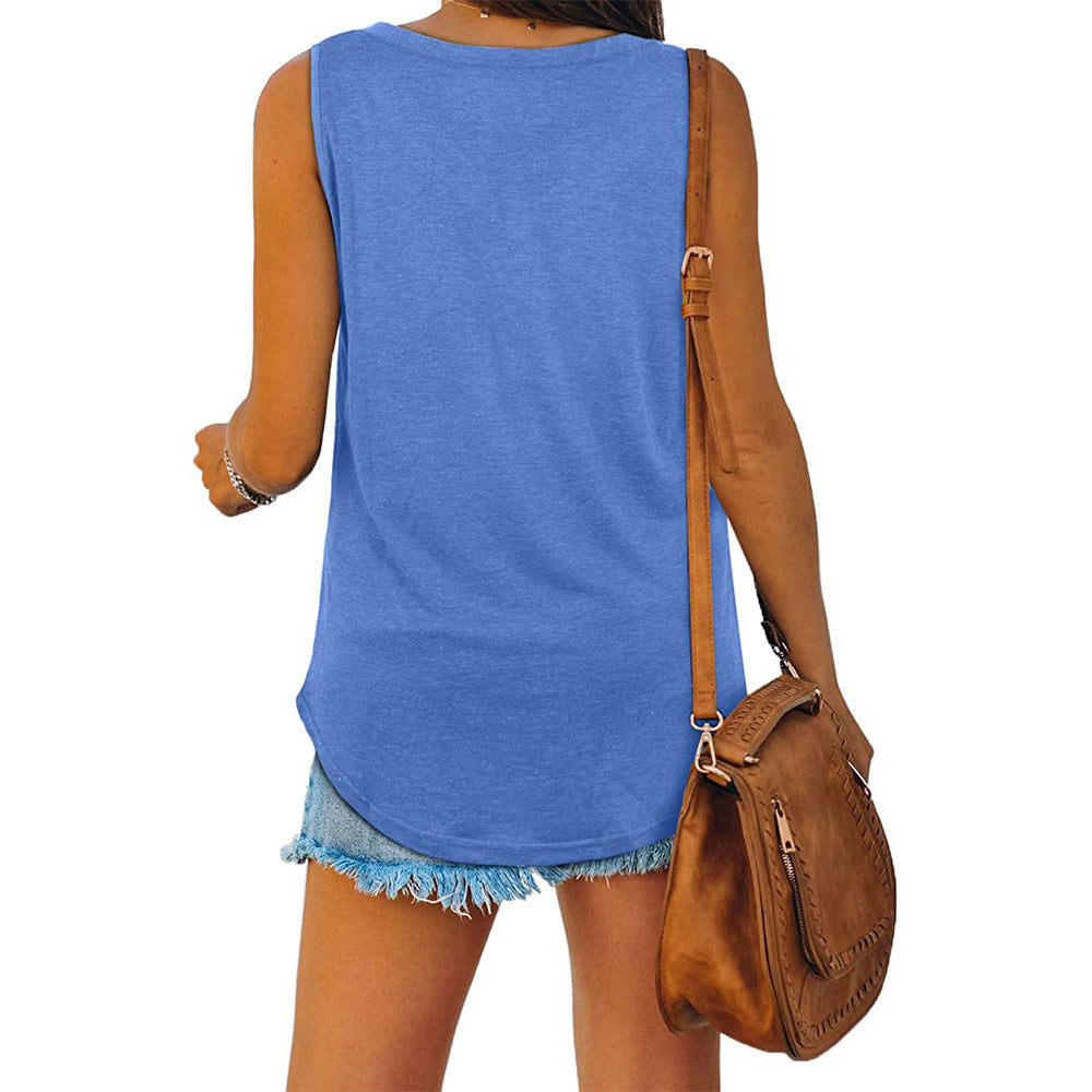 Mae - Mouwloze Tanktop met V-hals Dames