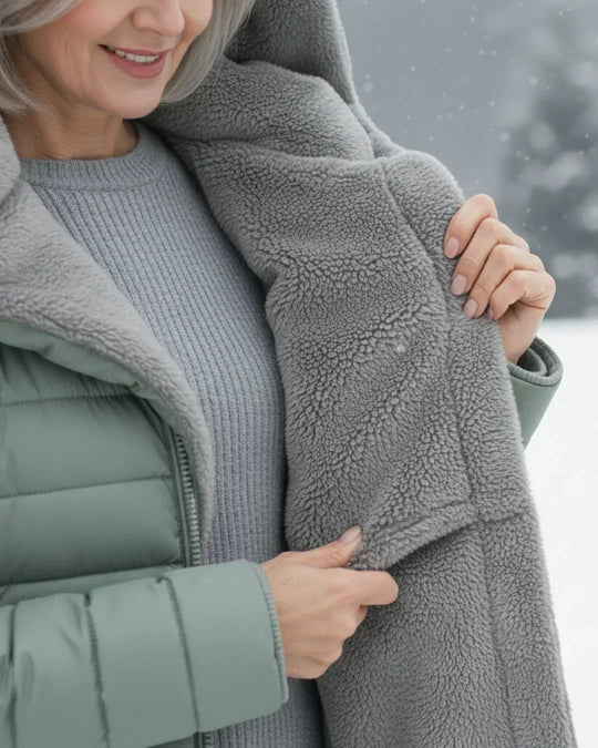 Fiona - Elegante Fleece Gewatteerde Jas