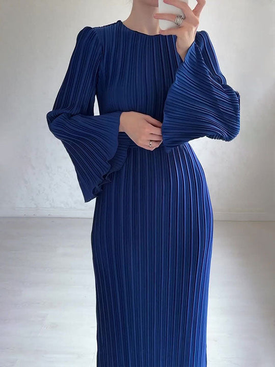 Lotte - Geplooide Lange Jurk - Elegant en Comfortabel - Dames-5