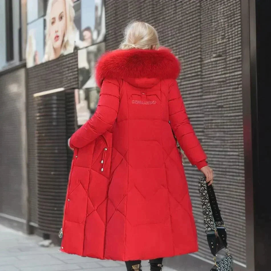 Karen - Elegante Lange Gevoerde Winterjas