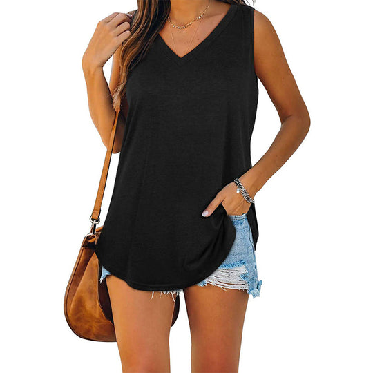 Mae - Mouwloze Tanktop met V-hals Dames