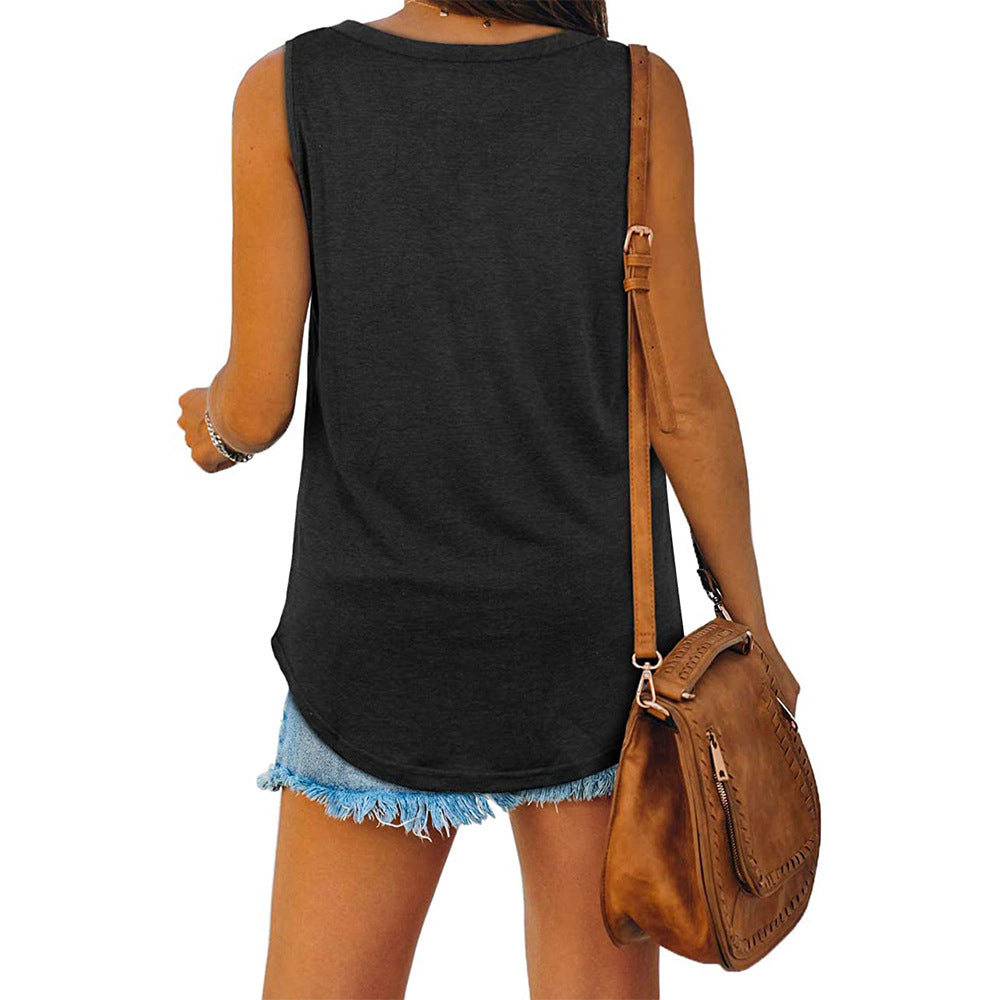 Mae - Mouwloze Tanktop met V-hals Dames