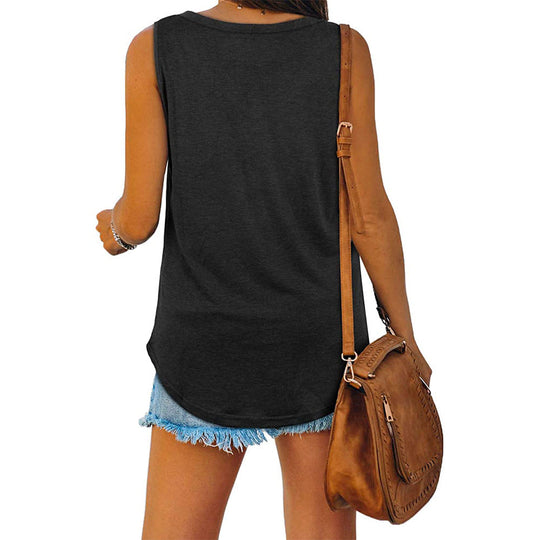 Mae - Mouwloze Tanktop met V-hals Dames