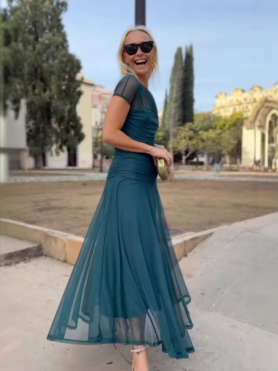 Maxi Jurk Dames Chiffon Elegant - Eva