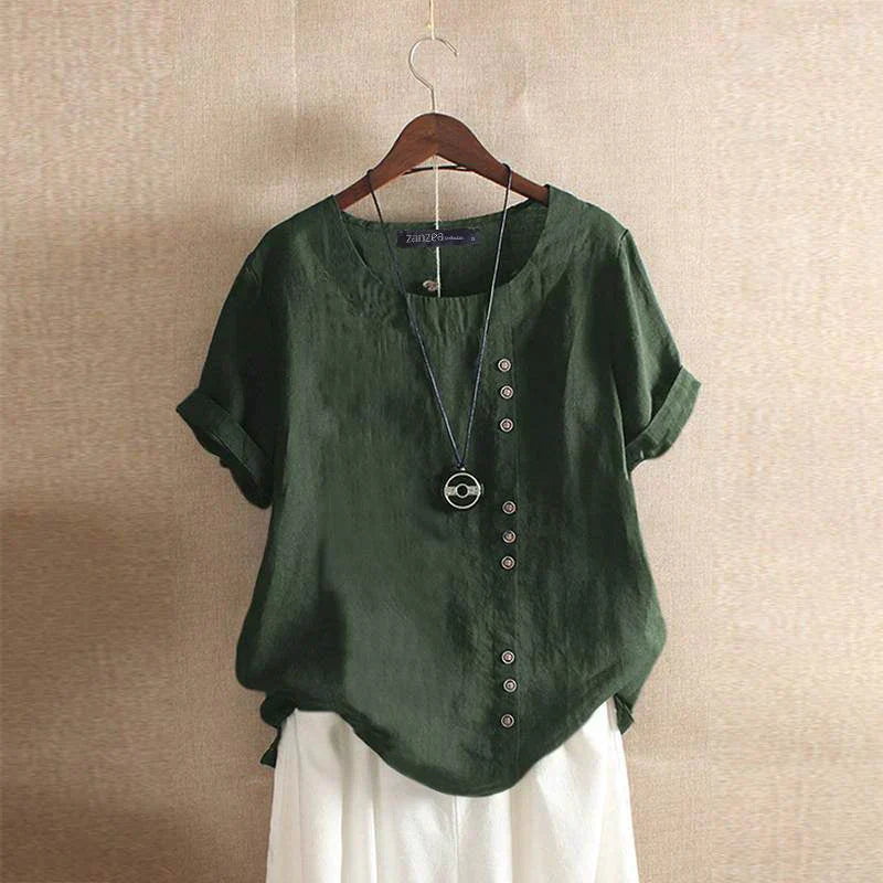 Rosa - Zomerse Linnen Dames Blouse