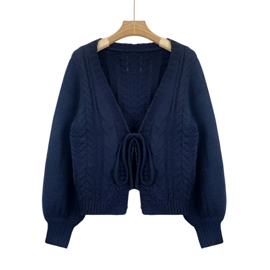 Claire | Elegant Kabelgebreid Kort Vest