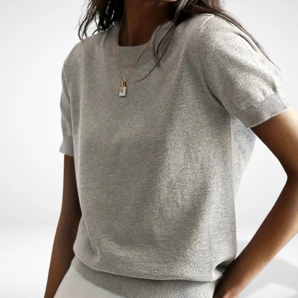 Zara - Stijlvolle Gebreide Dames Top Korte Mouw