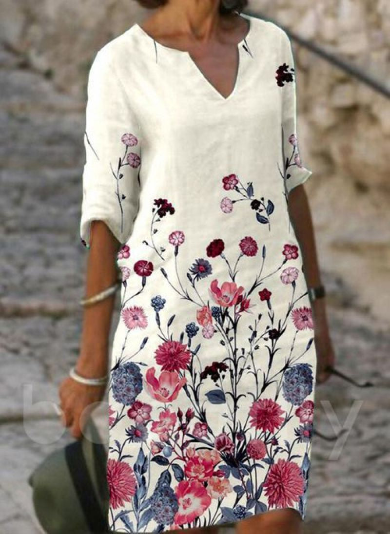 Zara - Stijlvolle Tuniek Jurk met Bloemenprint Dames