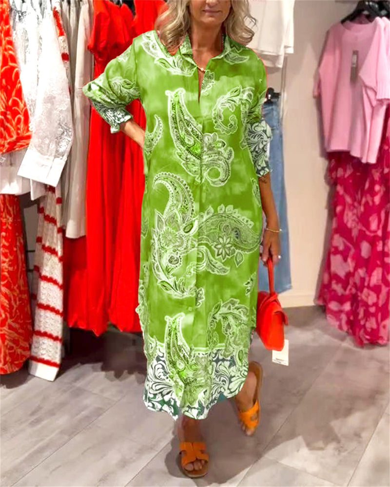 Romy - Paisley Maxi Blousejurk Dames