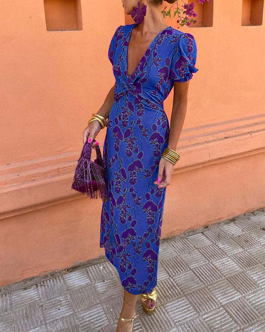 Wikkeljurk Dames Elegant Met Print - Mila