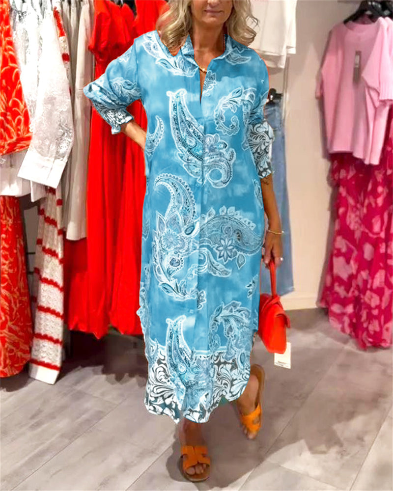 Romy - Paisley Maxi Blousejurk Dames