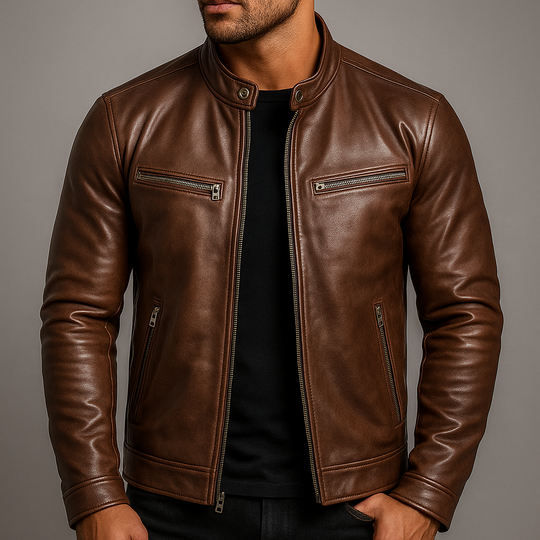 Scott - Stijlvolle Slim Fit Leren Jas