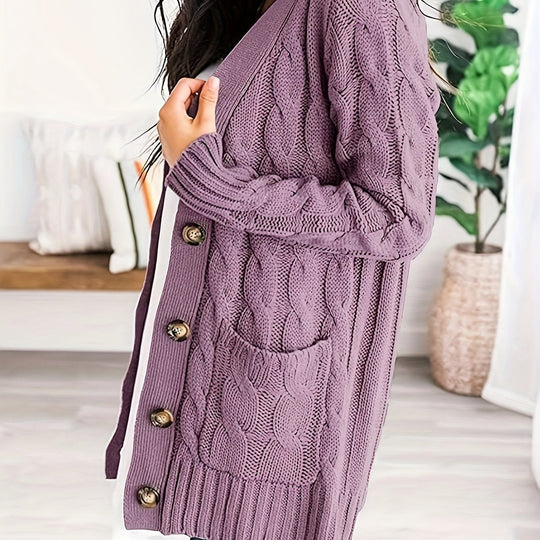 Michelle - Elegant Oversized Kabelgebreid Vest