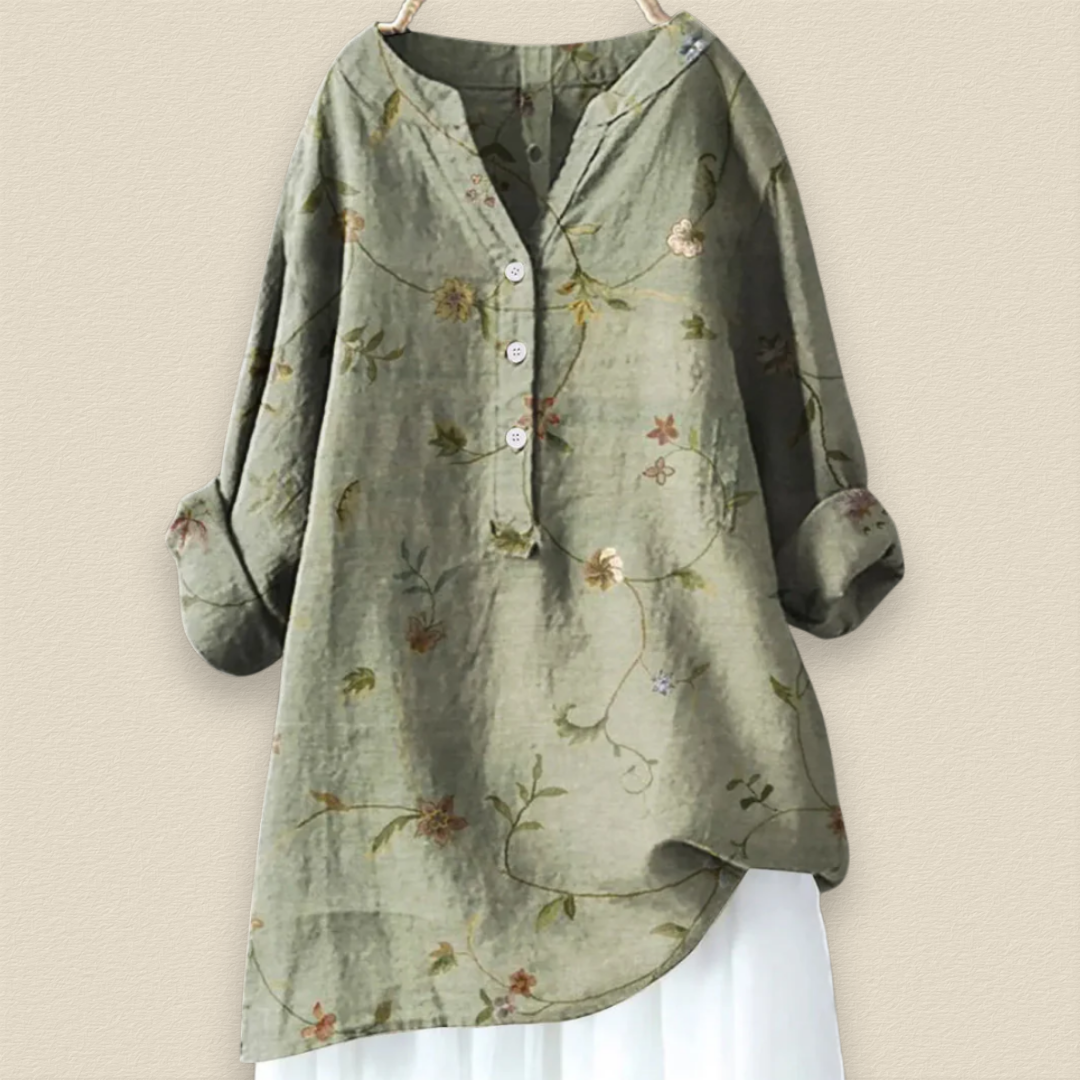 Elegante Blouse Dames Met Bloemenprint - Olivia