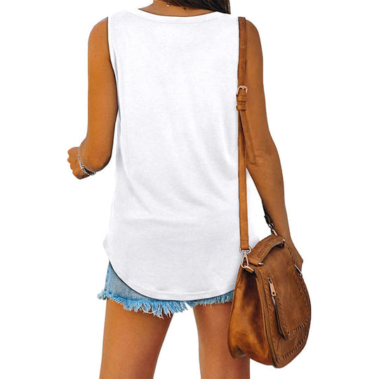 Mae - Mouwloze Tanktop met V-hals Dames