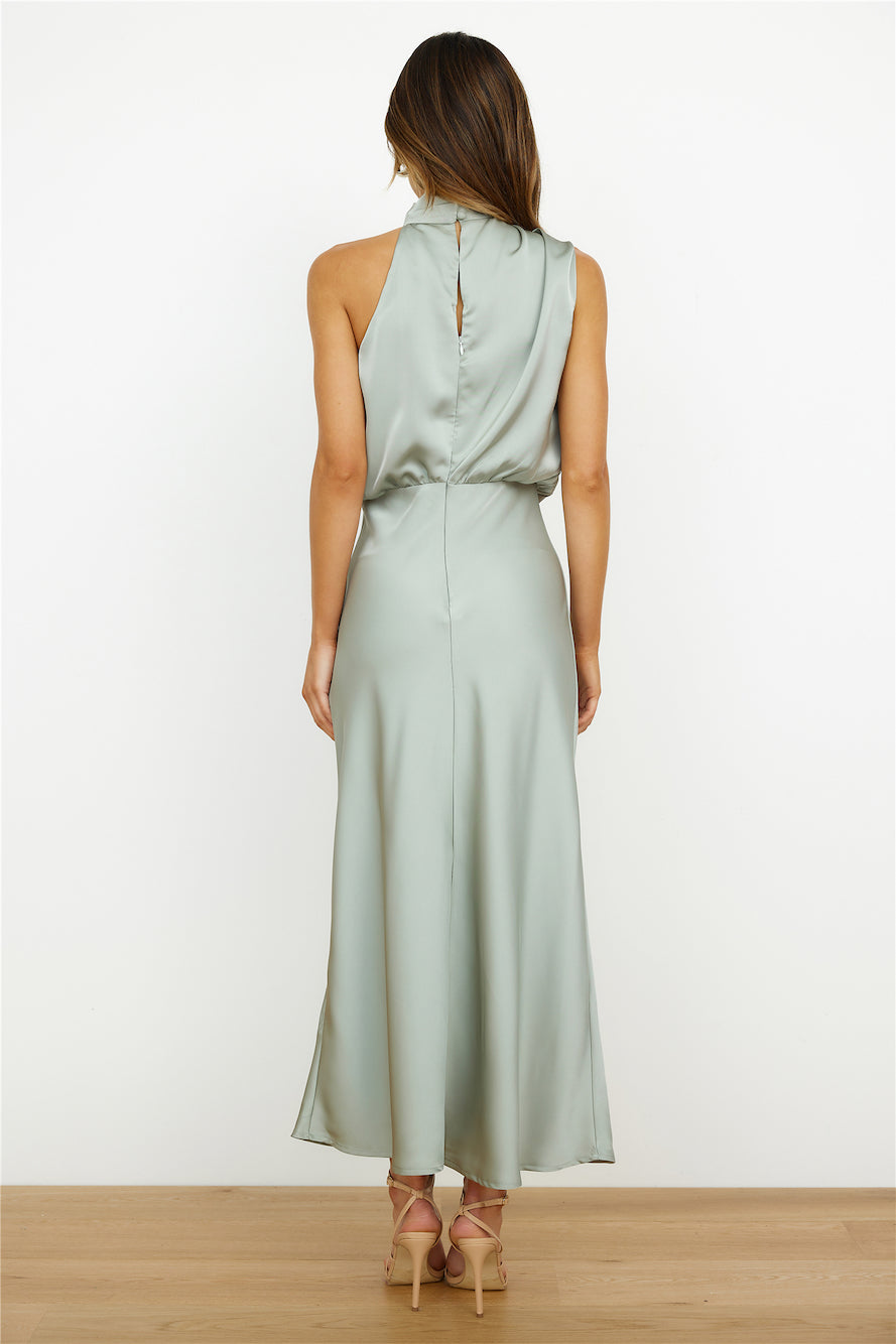 Satijnen Halterjurk Dames Elegant - Grace