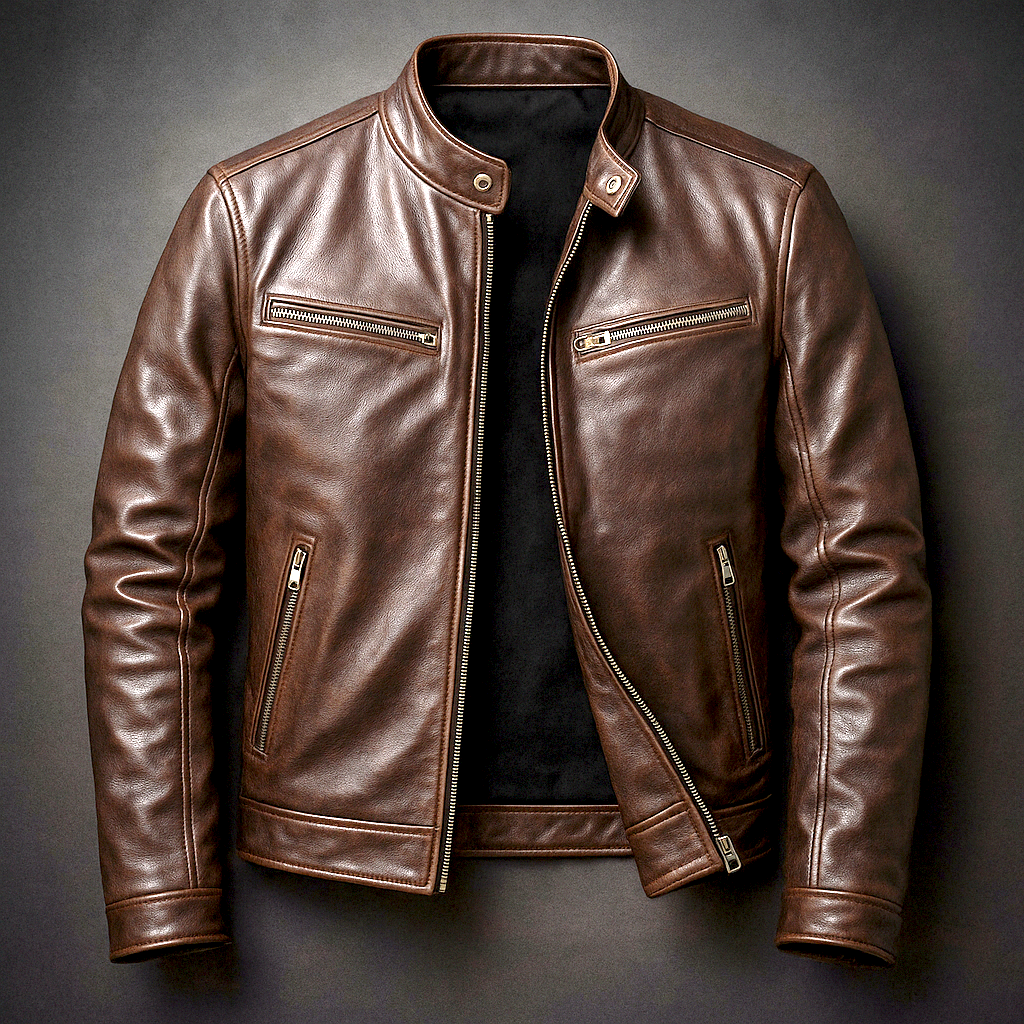 Scott - Stijlvolle Slim Fit Leren Jas