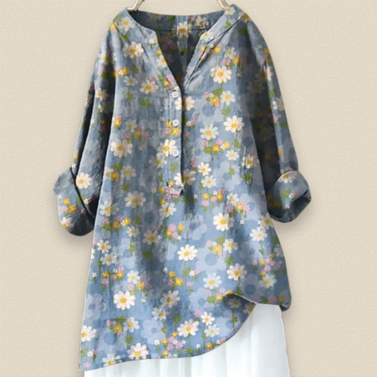 Elegante Blouse Dames Met Bloemenprint - Olivia