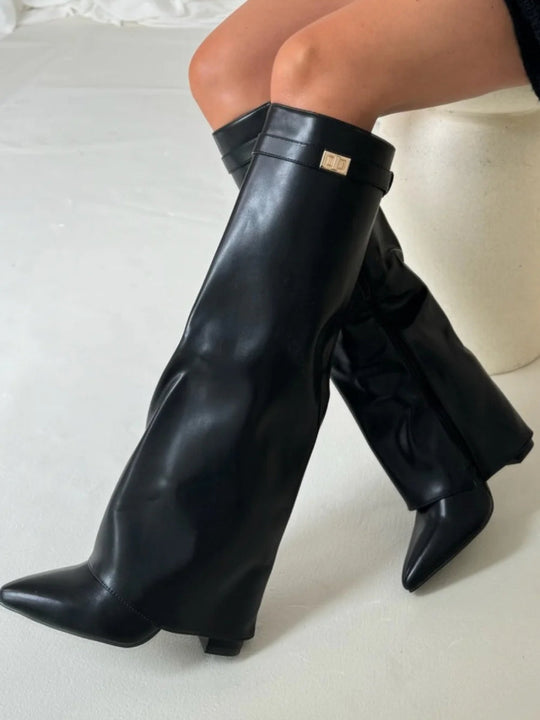 Rachel | Elegante Overknee Suède Laarzen