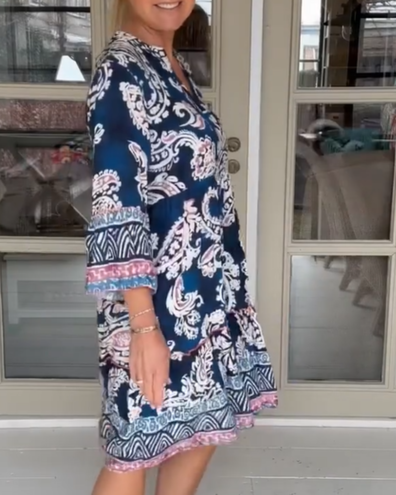 Diana - Bohemian Jurk met Paisley Print
