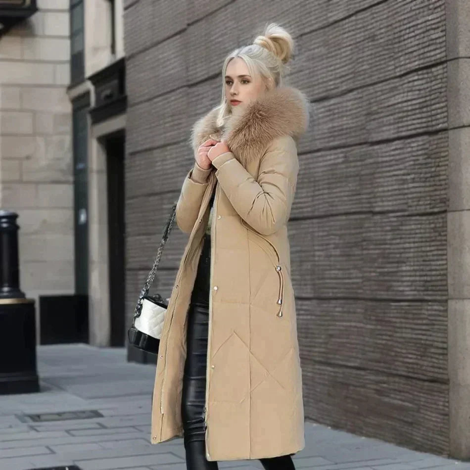Karen - Elegante Lange Gevoerde Winterjas
