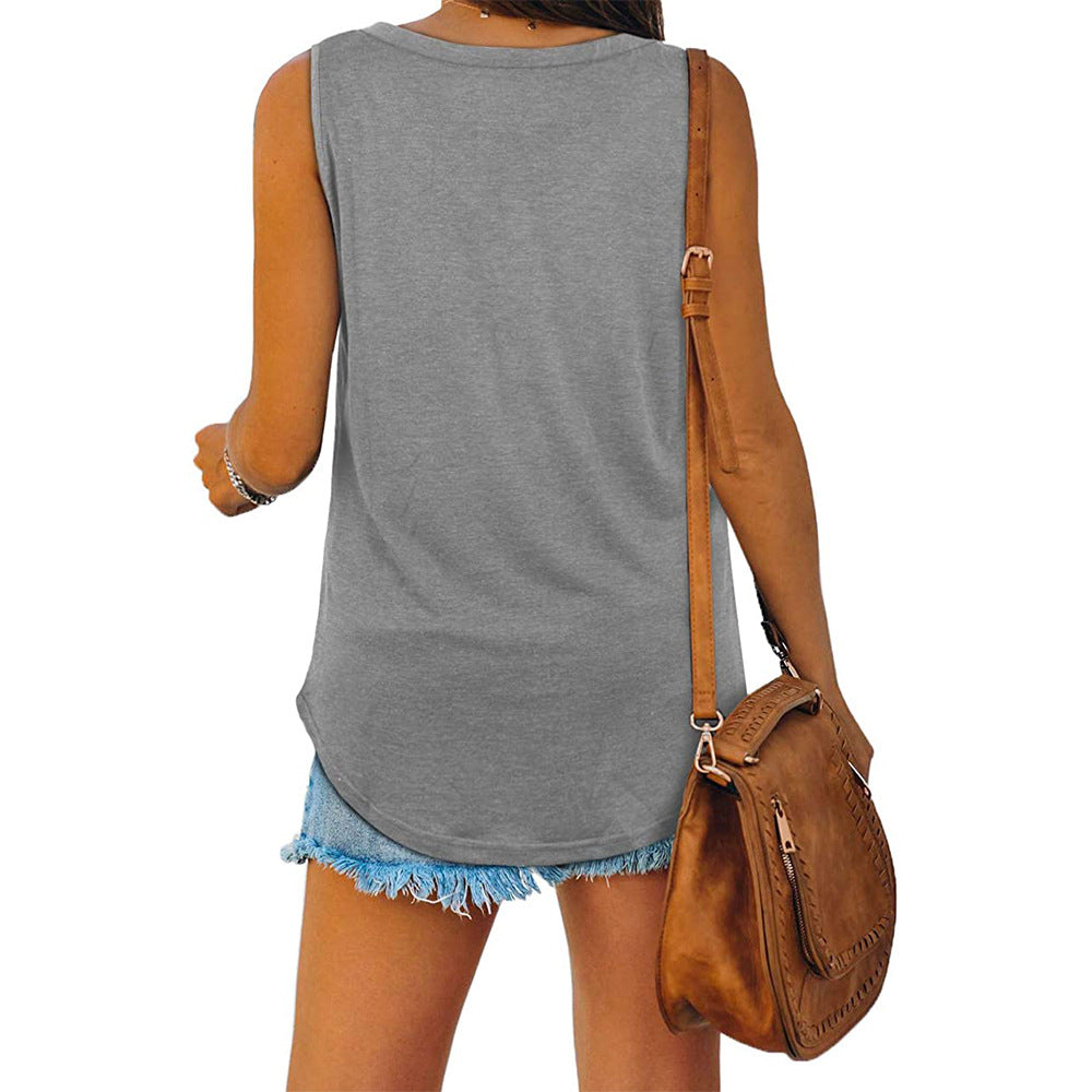 Mae - Mouwloze Tanktop met V-hals Dames
