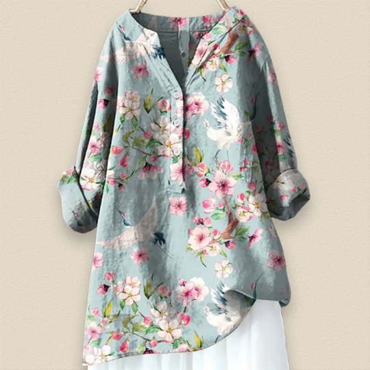 Elegante Blouse Dames Met Bloemenprint - Olivia