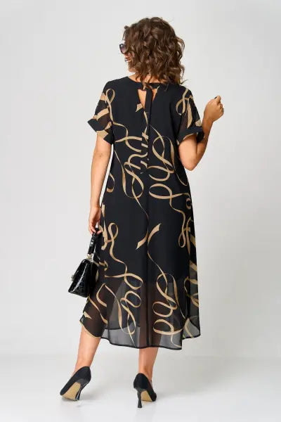 Aria | Chiffon Jurk Dames Grote Maten Met Print