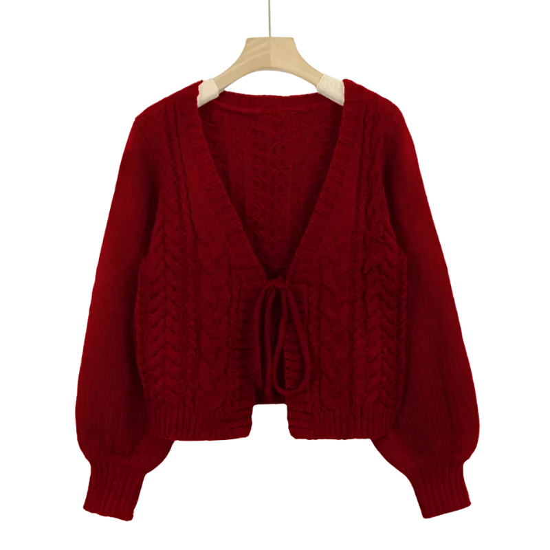 Claire | Elegant Kabelgebreid Kort Vest