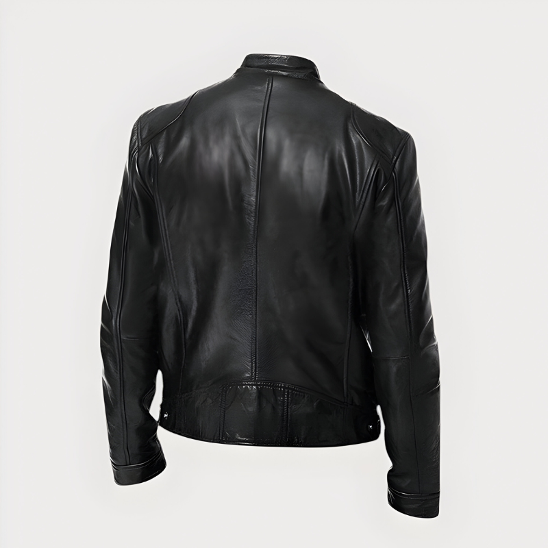 Victor - Stijlvolle Slim Fit Leren Bikerjack