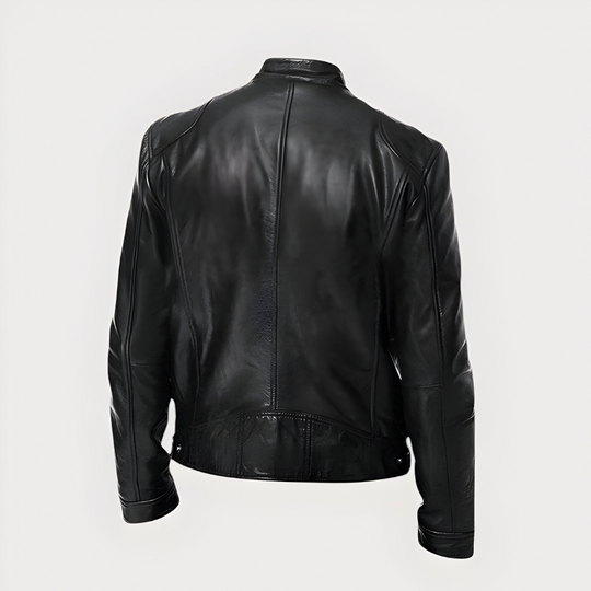 Victor - Stijlvolle Slim Fit Leren Bikerjack